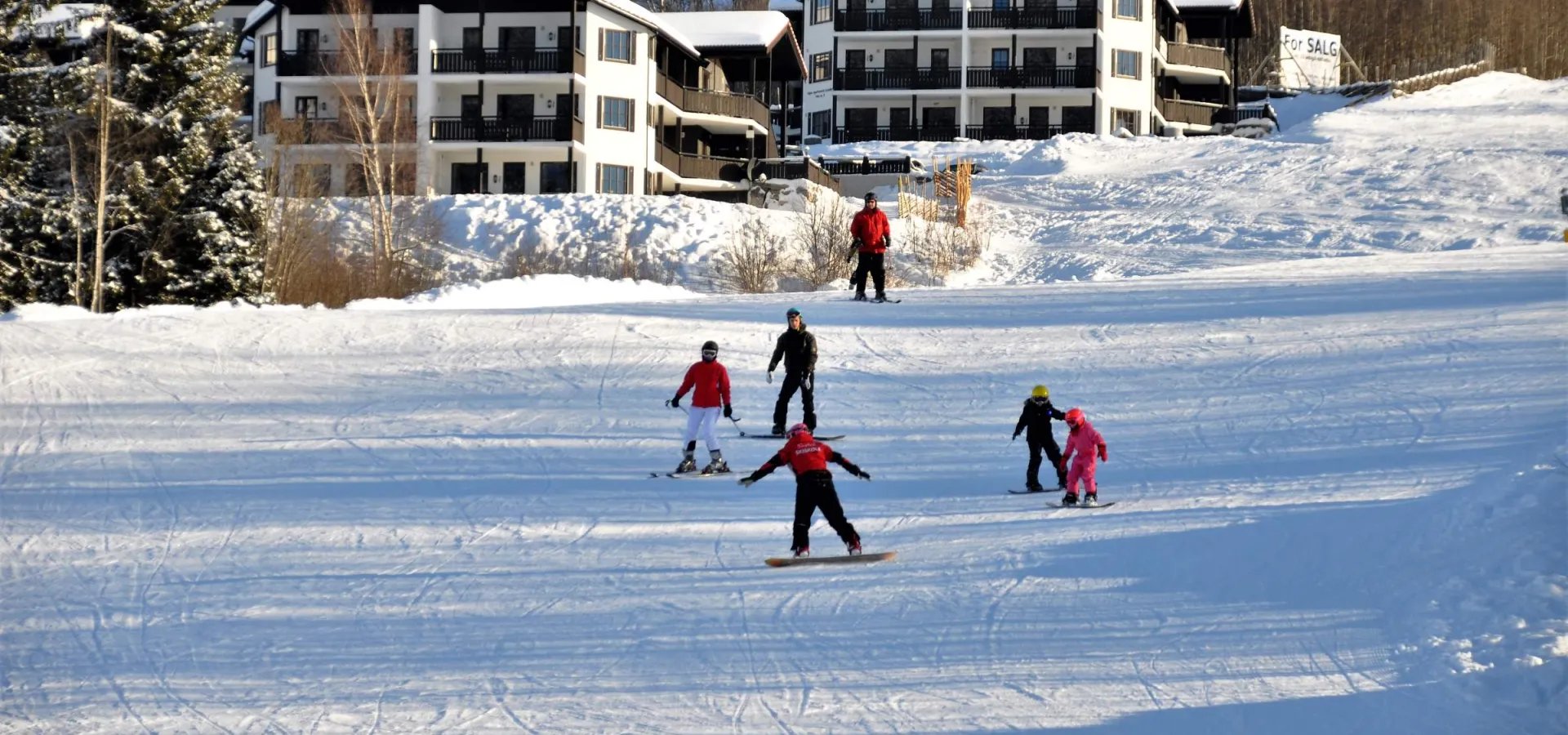Gruppeundervisning snowboard