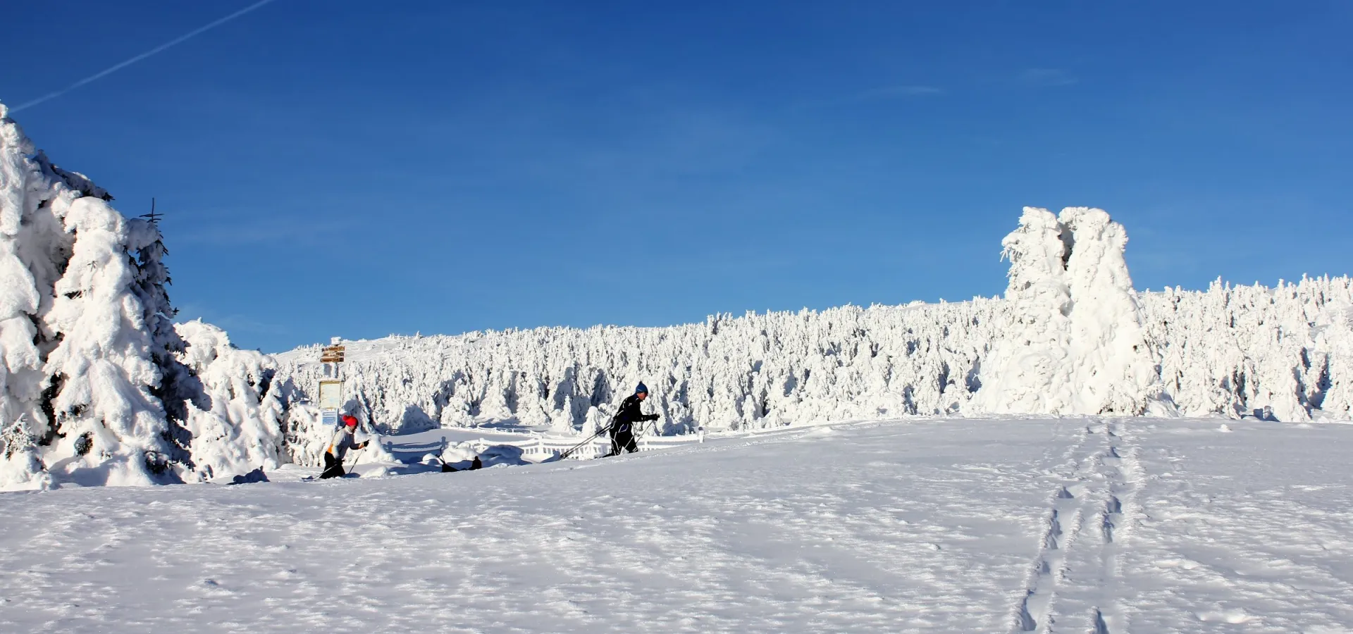 På skitur med pulk