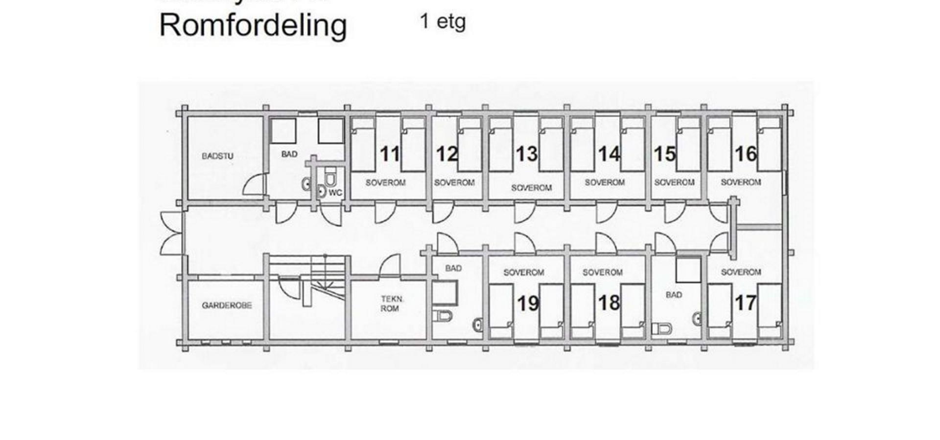 Planløsning Hafjell Lodge 24