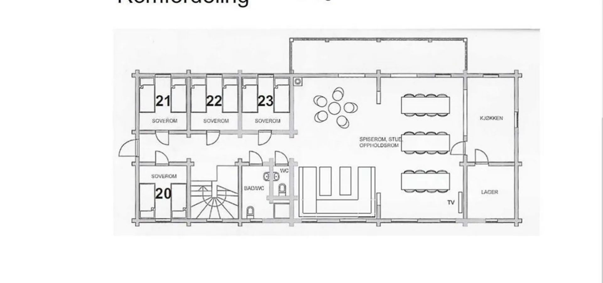 Planløsning Hafjell Lodge 24