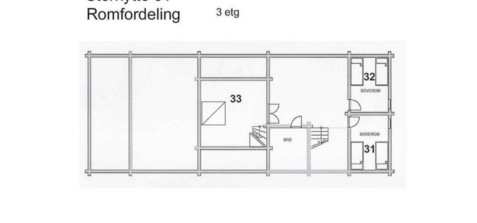 Planløsning Hafjell Lodge 31