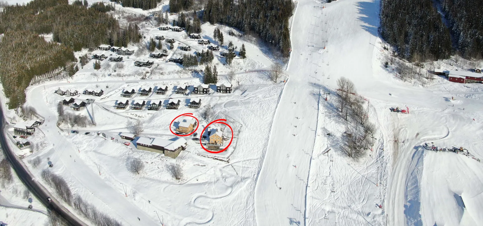 Hafjell Gard storhytter dronebilde