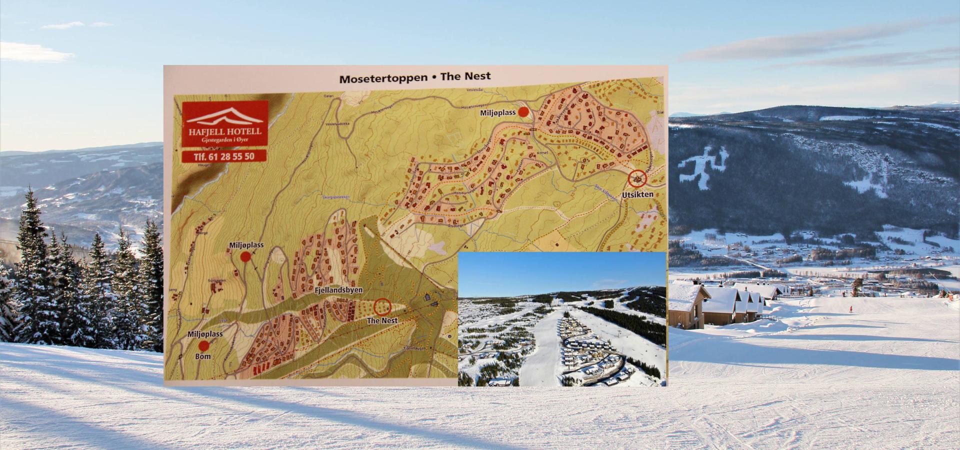 Kart Mosetertoppen Hafjell fjellandsby
