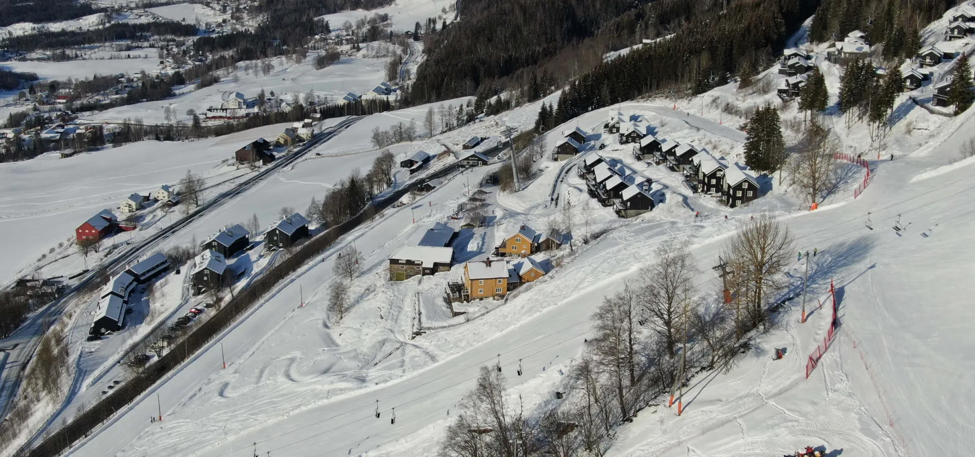 Hafjell Gard storhytter fra drone