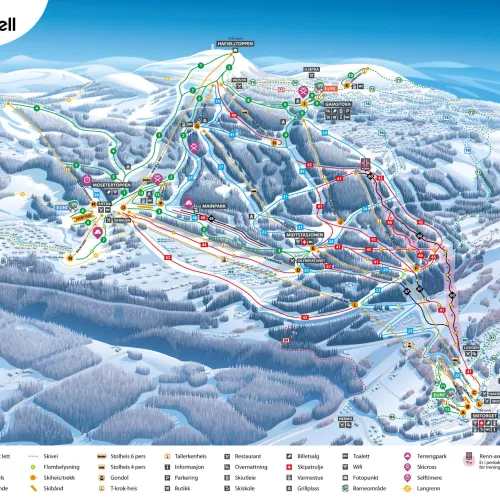 Kart dalen Hafjell