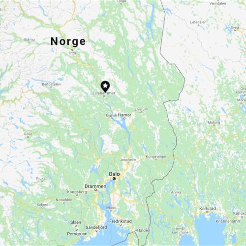 Kart over sør Norge