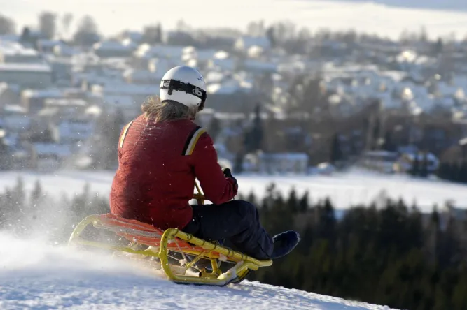 Schlittenfahren in Lillehammer