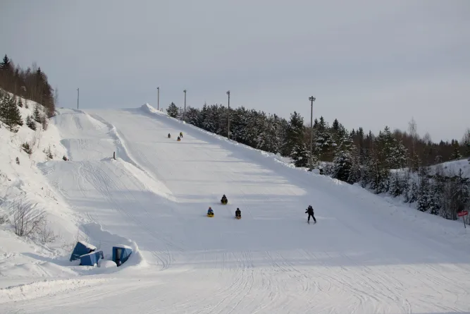 Schlittenfahren in Lillehammer
