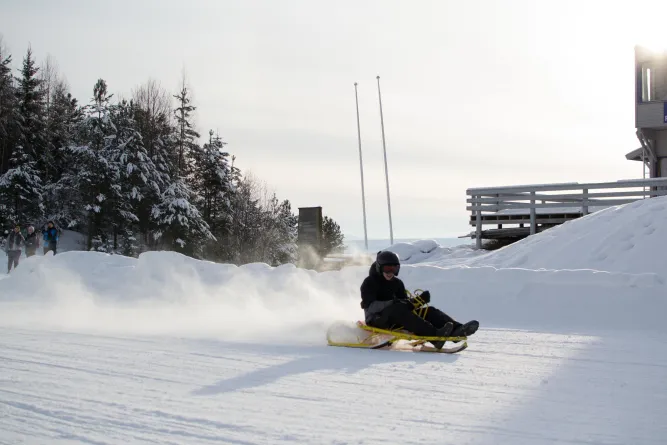 Schlittenfahren in Lillehammer