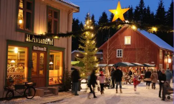 Bilde fra julemarked i Maihaugen