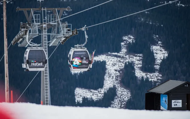 De gondel in Hafjell