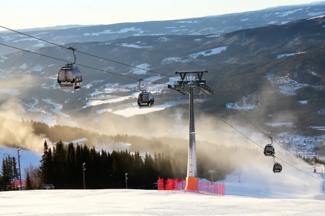 De gondel in Hafjell