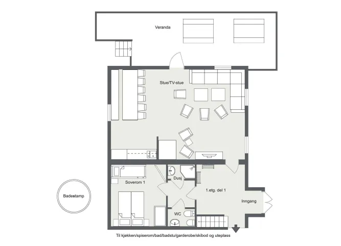 Floor plan Hafjell Gard main house