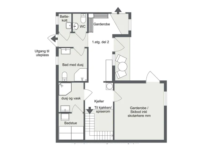 Floor plan Hafjell Gard main house