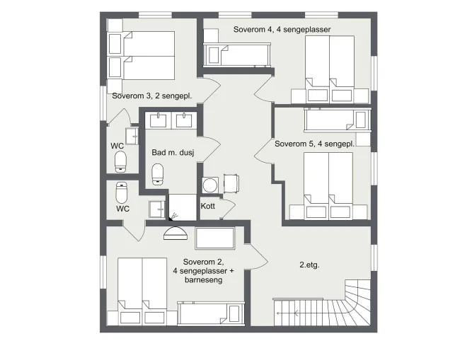 Floor plan Hafjell Gard main house