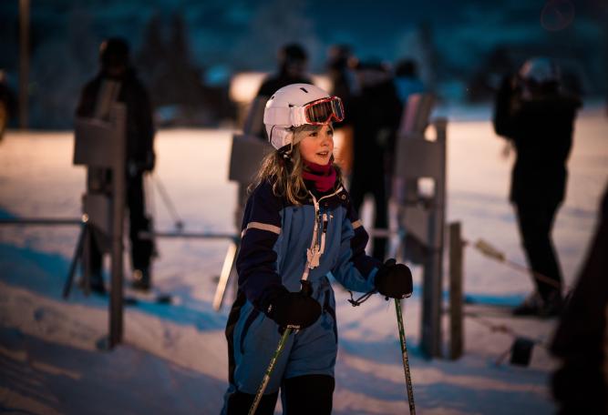 Night skiing in Hafjell