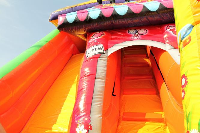 Jump slide and bouncy castle