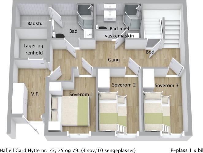10-sengs hytte