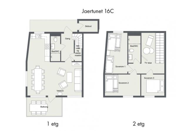 10-bed apartment - Jaertunet no. 16C