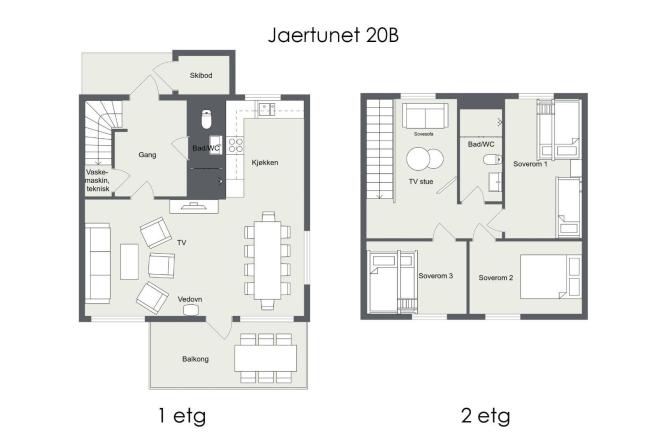 10-bed apartment - Jaertunet no. 20B